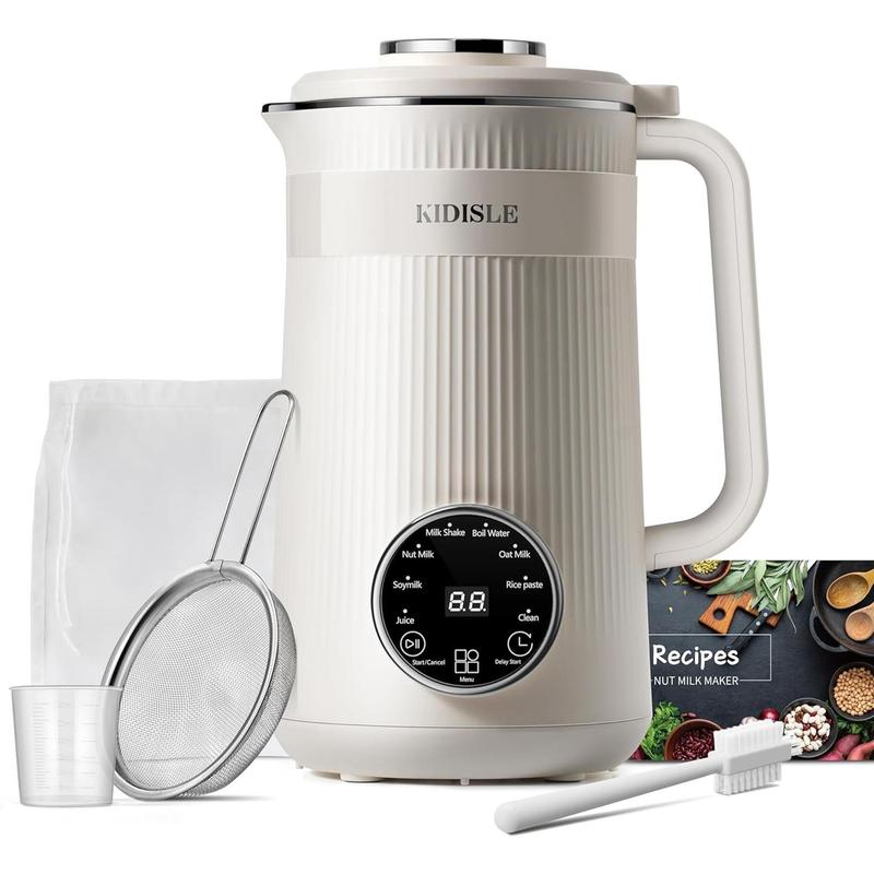 8-in-1 Nut Milk & Coffee Maker, 32oz, Self-Cleaning Stainless Steel